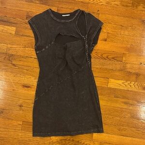 Chic Black Mini Dress with Unique Cutout